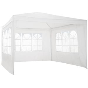 tectake® - Tuinpaviljoen partytent Baraban 3x3m met 3 zijdelen - wit