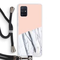 A touch of peach: Samsung Galaxy A71 Transparant Hoesje met koord