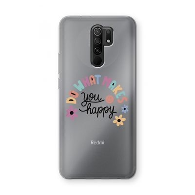 Happy days: Xiaomi Redmi 9 Transparant Hoesje