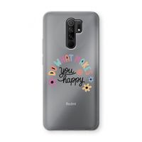 Happy days: Xiaomi Redmi 9 Transparant Hoesje