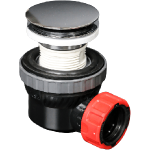 Speciaal Ruimtebesparend sifon met clickwaste Mondiaz Easy | 5/4" | Solid Surface | Chroom Messing