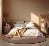 mocha mousse vinyl vloerkleed rond