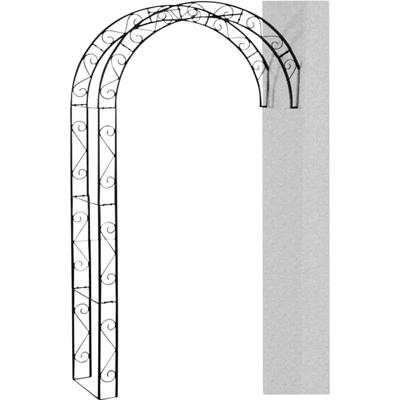 Siena Garden 732696 Rozenboog, metaal zwart afmetingen: 130x35x245cm