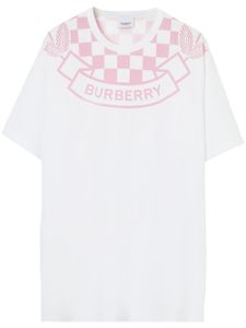 Burberry t-shirt en coton à logo imprimé - Blanc