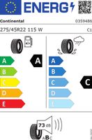 275/45 Wr22 Tl 115w Co Cross Contact Rx Lr Hl 27545WR22TCRCONTRXHL 275/45 Wr22 Tl 115w Co Cross Contact Rx Lr Hl 27545WR22TCRCONTRXHL