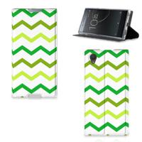 Sony Xperia L1 | Hoesje met Magneet | Zigzag Groen