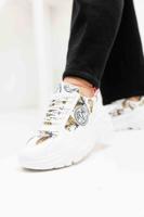 Versace Jeans Couture Fondo Speedtrack Sneakers Dames Wit/Goud - Maat 38 - Kleur: GoudWit | Soccerfanshop