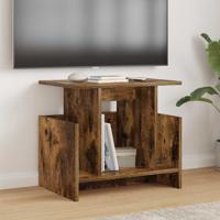 TV-standaard 2 pcs Gerookt eiken 50 x 35 x 45 cm Bewerkt hout