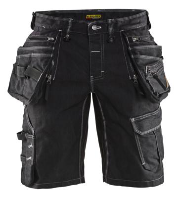 Blåkläder Short denim stretch X1900 19921141 | Zwart | Maat 62 - 7330509545706