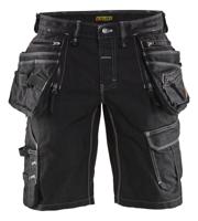 Blåkläder Short denim stretch X1900 19921141 | Zwart | Maat 48 - 7330509534182