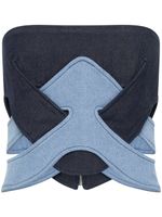 Dion Lee corset en jean - Bleu