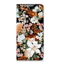 Smart Cover voor Samsung Galaxy A53 Dark Flowers - thumbnail
