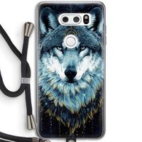 Darkness Wolf: LG V30 Transparant Hoesje met koord