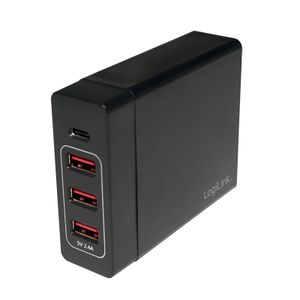 LogiLink PA0122 oplader voor mobiele apparatuur Universeel Zwart USB Binnen