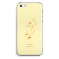 No rain no flowers: iPhone 5 / 5S / SE Transparant Hoesje