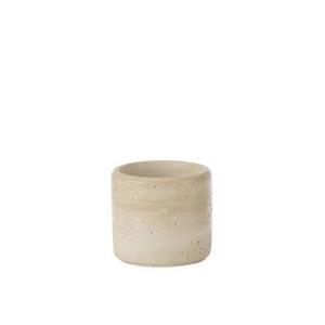 J-Line bloempot Olina Rond - cement - creme - small - Ø 11 cm