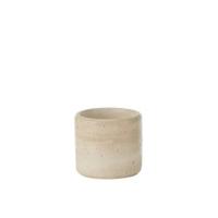 J-Line bloempot Olina Rond - cement - creme - small - Ø 11 cm