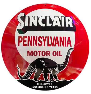 Sinclair Pennsylvania Motor Oil Emaille Bord - 50 cm ø