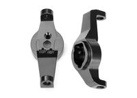 Caster blocks, 6061-T6 aluminum (charcoal gray-anodized), left and right (TRX-8232A) - thumbnail