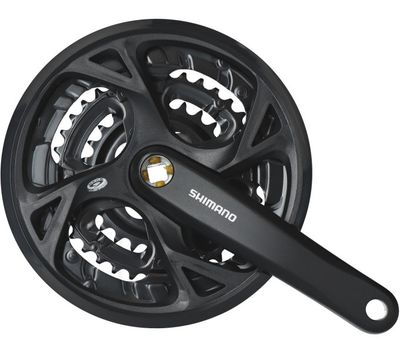 Shimano crankstel m371 9-sp 48x36x26 t 175mm zwart