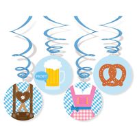 Oktoberfest Hangdecoratie Cartoon (4st) - thumbnail