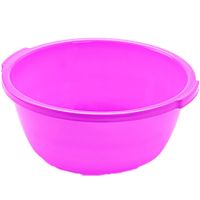 Kunststof teiltje/afwasbak rond 10 liter roze   - - thumbnail