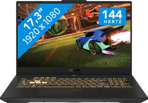 ASUS TUF Gaming F17 FX707ZC4-HX111W Intel® Core™ i5 i5-12500H Laptop 43,9 cm (17.3") Full HD 16 GB DDR4-SDRAM 512 GB SSD NVIDIA GeForce RTX 3050 Wi-Fi 6 (802.11ax) Windows 11 Home Grijs