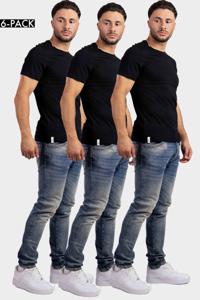 Lacoste Essentials T-Shirt 6-Verpakking Zwart - Maat XS - Kleur: Zwart | Soccerfanshop