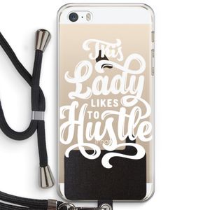 Hustle Lady: iPhone 5 / 5S / SE Transparant Hoesje met koord