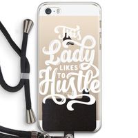 Hustle Lady: iPhone 5 / 5S / SE Transparant Hoesje met koord