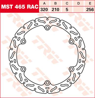 TRW Remschijf, remschijven voor de moto, MST465RAC