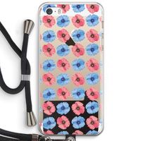 Klaproosjes: iPhone 5 / 5S / SE Transparant Hoesje met koord