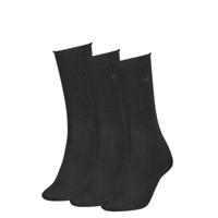 Calvin Klein Sokken Dames Roll Top 3-pack Zwart-35/38
