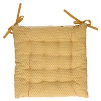 Atmosphera Stoelkussen - okergeel - katoen - 36 x 36 x 4 cm - wicker zitkussen