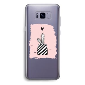 Zwart-wit cactus: Samsung Galaxy S8 Plus Transparant Hoesje