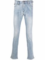 Philipp Plein jean slim à plaque logo - Bleu