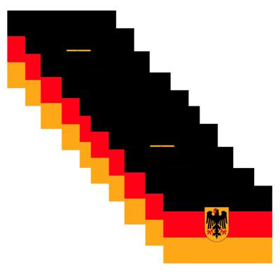 Vlag Duitsland stickers - 10x - 7 x 10 cm - Landen - supporters - binnen/buiten