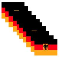 Vlag Duitsland stickers - 10x - 7 x 10 cm - Landen - supporters - binnen/buiten
