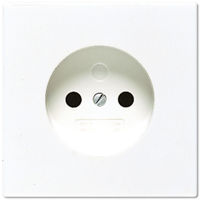 Jung LS990 wandcontactdoos 1-voudig zonder randaarde creme