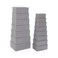 Set decoratieve dozen Versa Grijs Karton (15 Onderdelen)