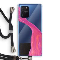 Paarse stroom: Samsung Galaxy Note 10 Lite Transparant Hoesje met koord