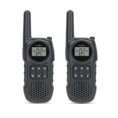 Nedis Walkie talkie Set | 2 Handsets | Tot 10 km | Frequentiekanalen: 8 | PTT / VOX | tot 3 uur | Koptelefoonoutput | Zwart - WLTK1050BK