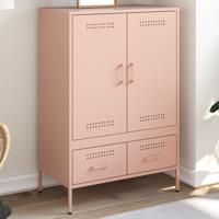Hoge kast 68x39x101,5 cm staal roze