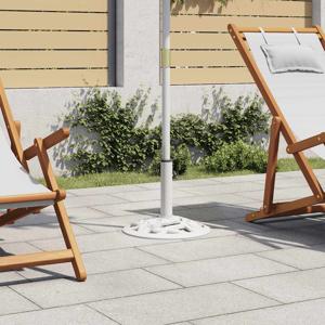 VidaXL Parasolvoet 9 kg 40 cm gietijzer wit