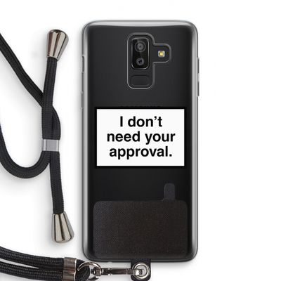 Don't need approval: Samsung Galaxy J8 (2018) Transparant Hoesje met koord