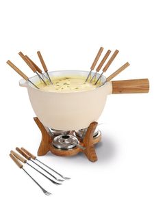 Boska Party Fondue Mr. Big - Extra Grote Fonduepan - Bruin/Wit - 6,5 L