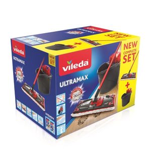 Vileda Ultramax Mop Set mop/dweil Droog en nat Zwart, Rood