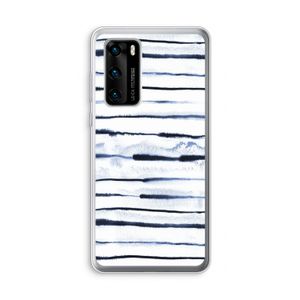 Ink Stripes: Huawei P40 Transparant Hoesje