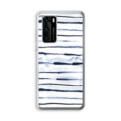 Ink Stripes: Huawei P40 Transparant Hoesje