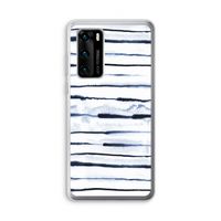 Ink Stripes: Huawei P40 Transparant Hoesje